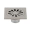 Kingston Brass BSF4161BN Watercourse Sunburst 4" Square Grid Shower Drain, Brushed Nkl BSF4161BN - alternate 1